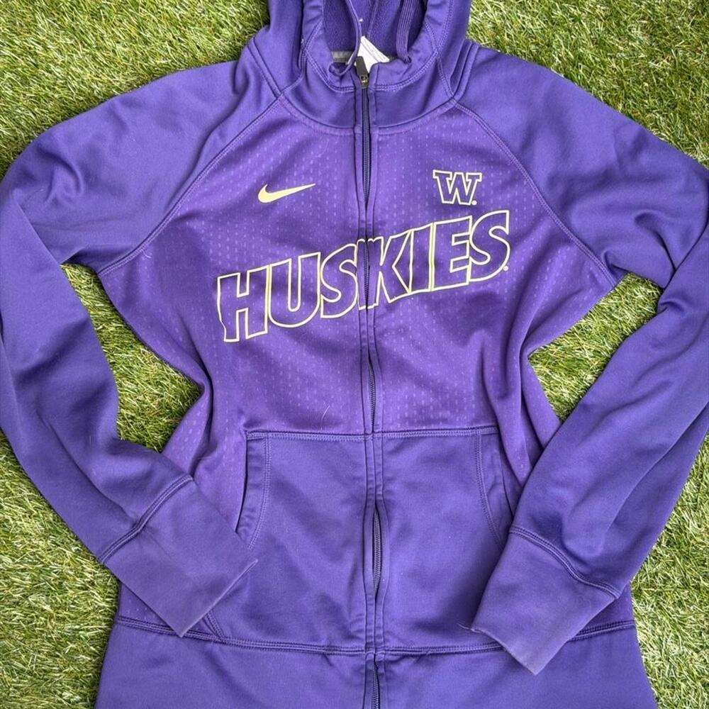 Nike washington huskies purple zip up